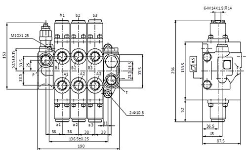 CDB2-F15 Sectional Multiple Directional Control Valve